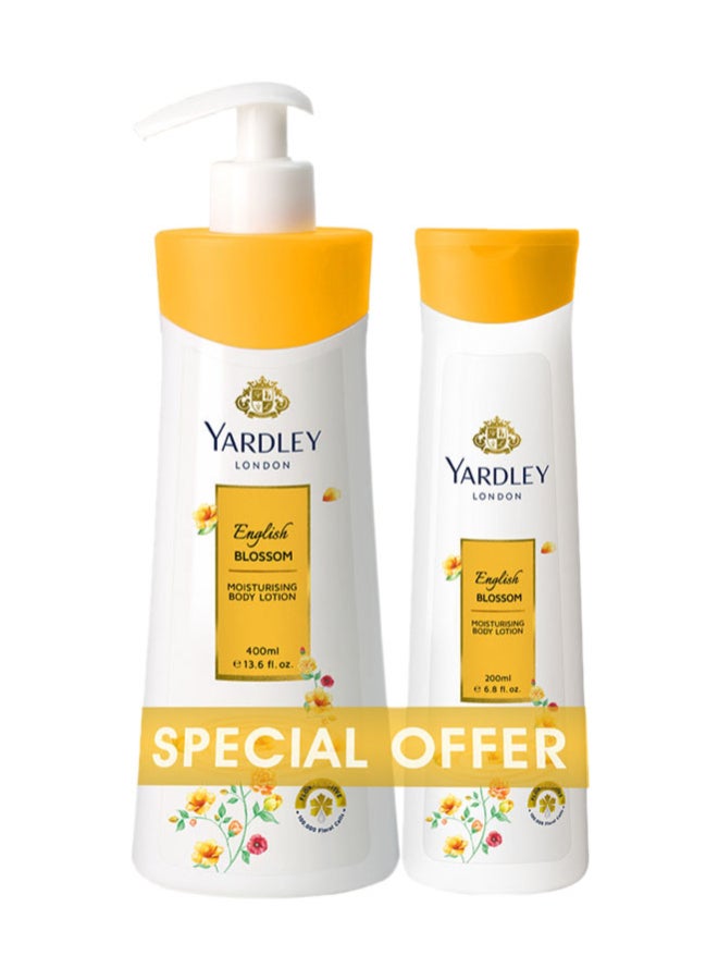 Pack Of 2 Body Lotion English Blossom White 600ml
