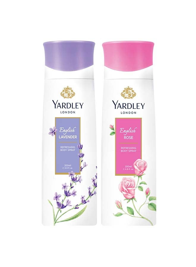 English Lavender Gift Set (English Lavender 200ml, English Rose 200ml)