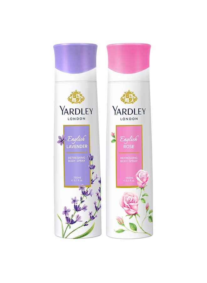 English Lavender Gift Set (English Lavender 150ml, English Rose 150ml)
