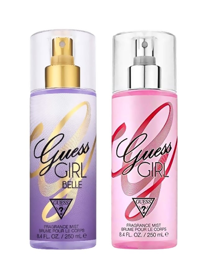 Set of Pink Body Mist And Girl Belle Body Mist Girl Belle Body Mist 250 Ml, Girl Body Mist 250ml