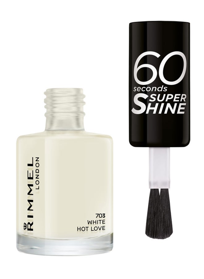 60 Seconds Super Shine Nail Polish – 703 –White Hot Love
