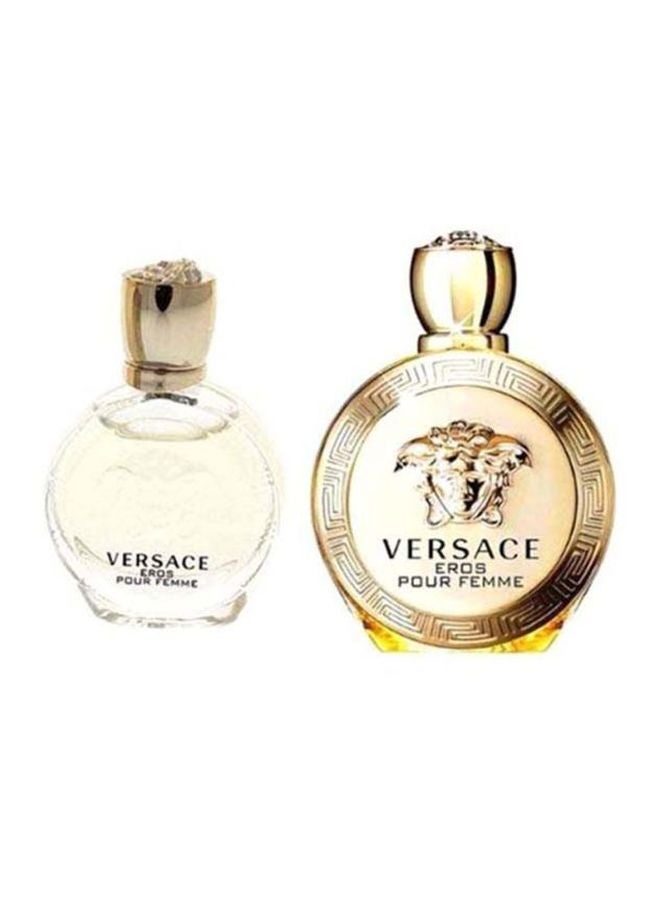 Set of  Eros Pour Femme EDP + EDP Big Bottle EDP 100, Small Bottle EDP 5ml