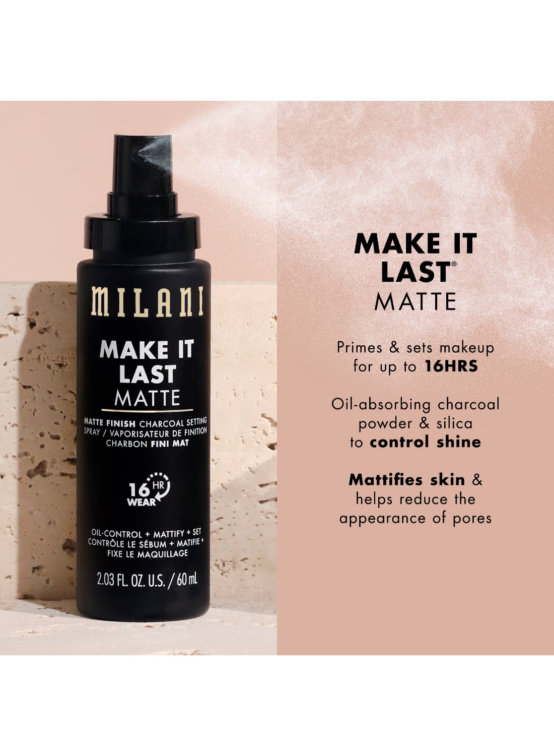 Make It Last Setting Spray Charcoal 05 Matte Finish - image 2