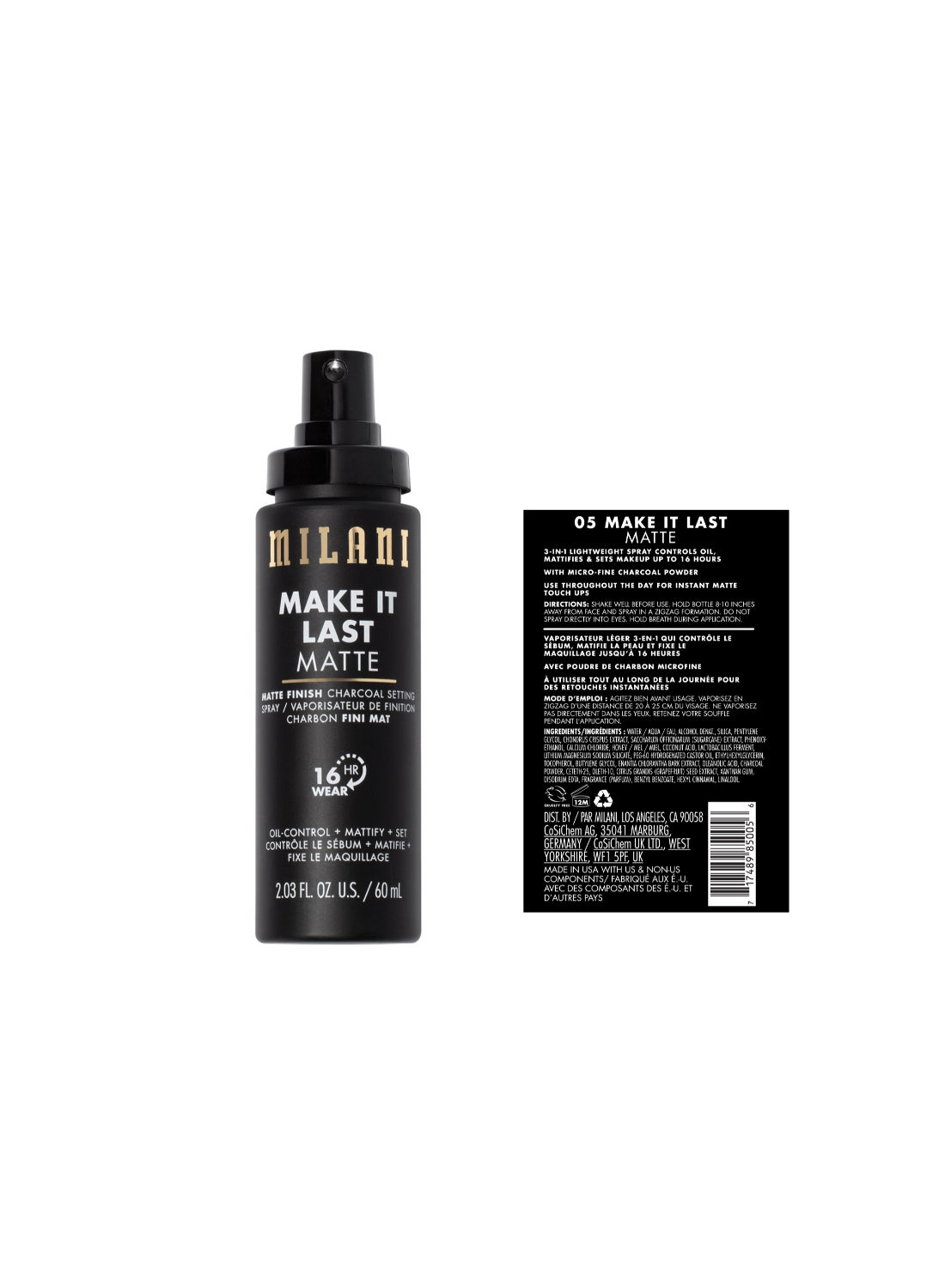 Make It Last Setting Spray Charcoal 05 Matte Finish - image 5