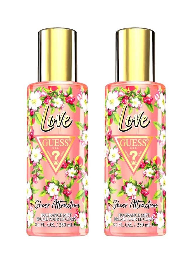 2-Piece Love Sheer Attraction Body Mist Set 2x250ml