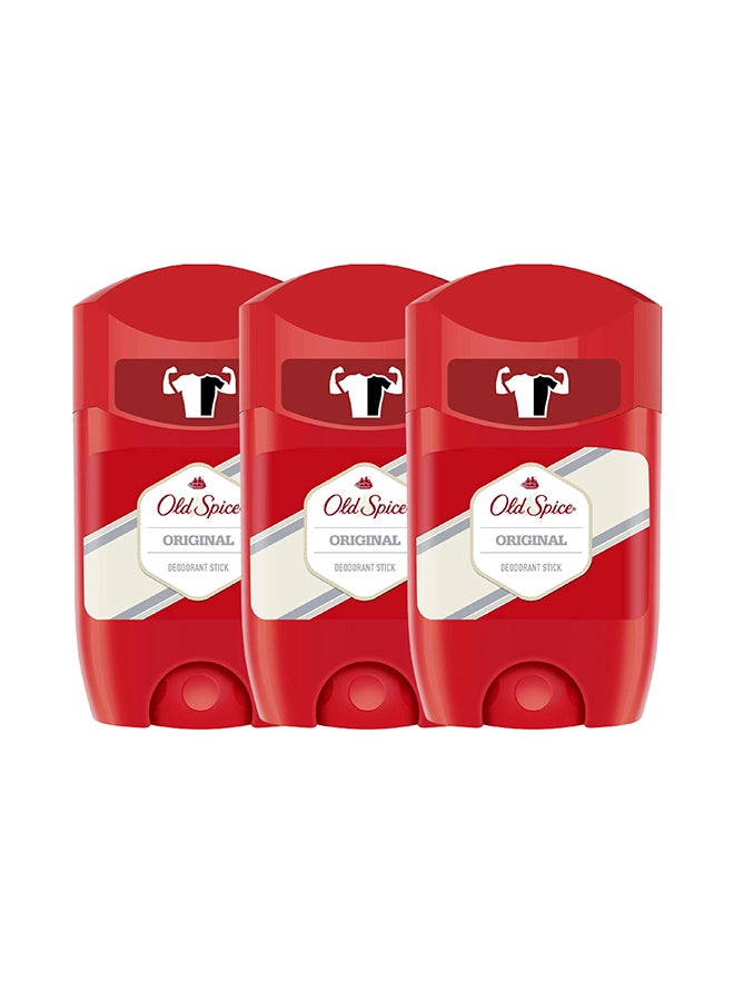 Original Deodorant Stick, Pack of 3 50ml