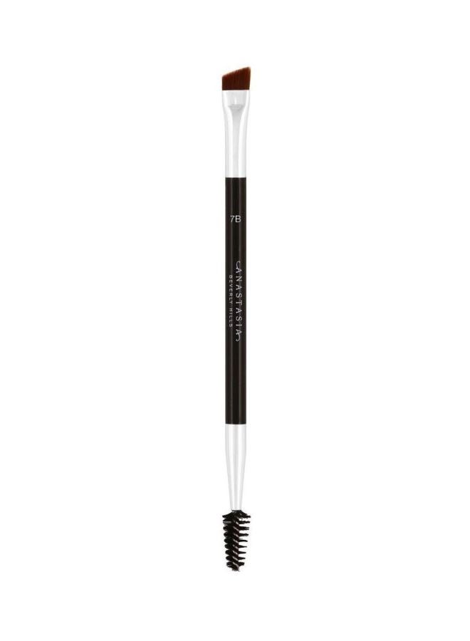 7B Dual-Ended Flat Brow Brush Black/Silver/Brown