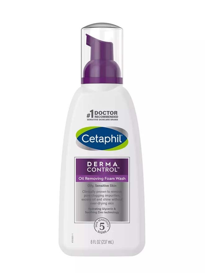 Derma Control Oil Removing Foam Wash Oily Sensitive Skin 237ml