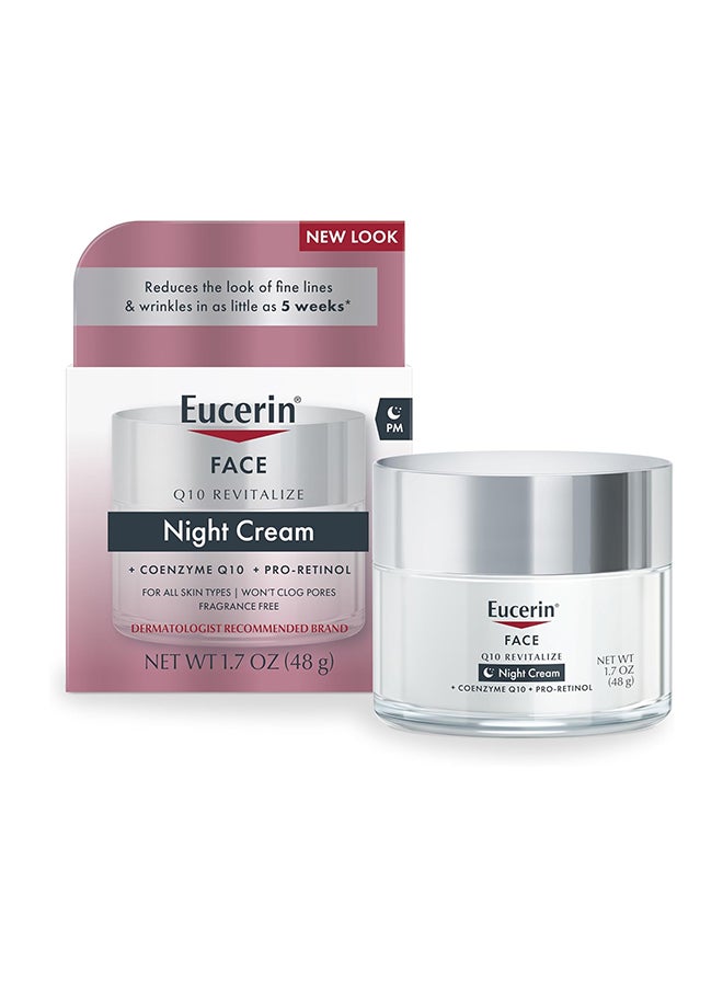 Face, Q10 Revitalize, Night Cream, Fragrance Free Clear 48grams