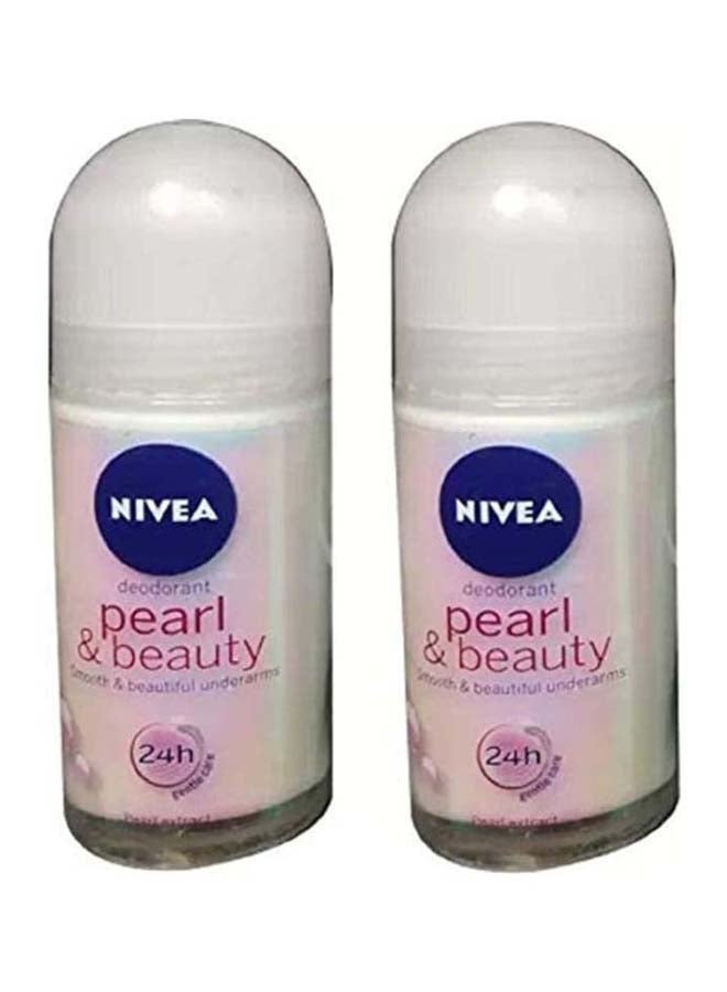 Pack Of 2 Pearl And Beauty Deodorant Roll-On White 200ml