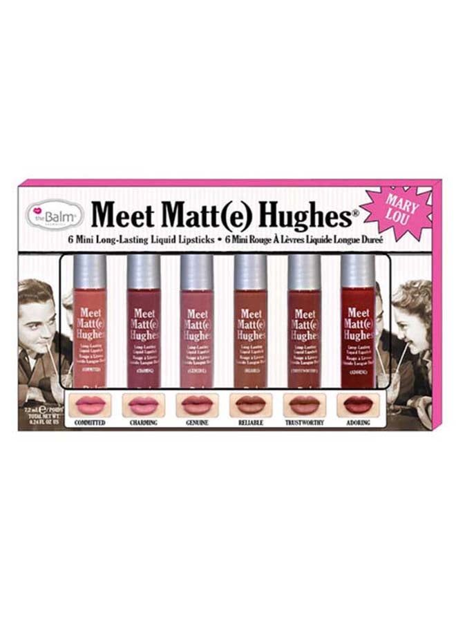 6-Piece Meet Matt Hughes Long Lasting Lipstick Doting/Dedicated/Loyal