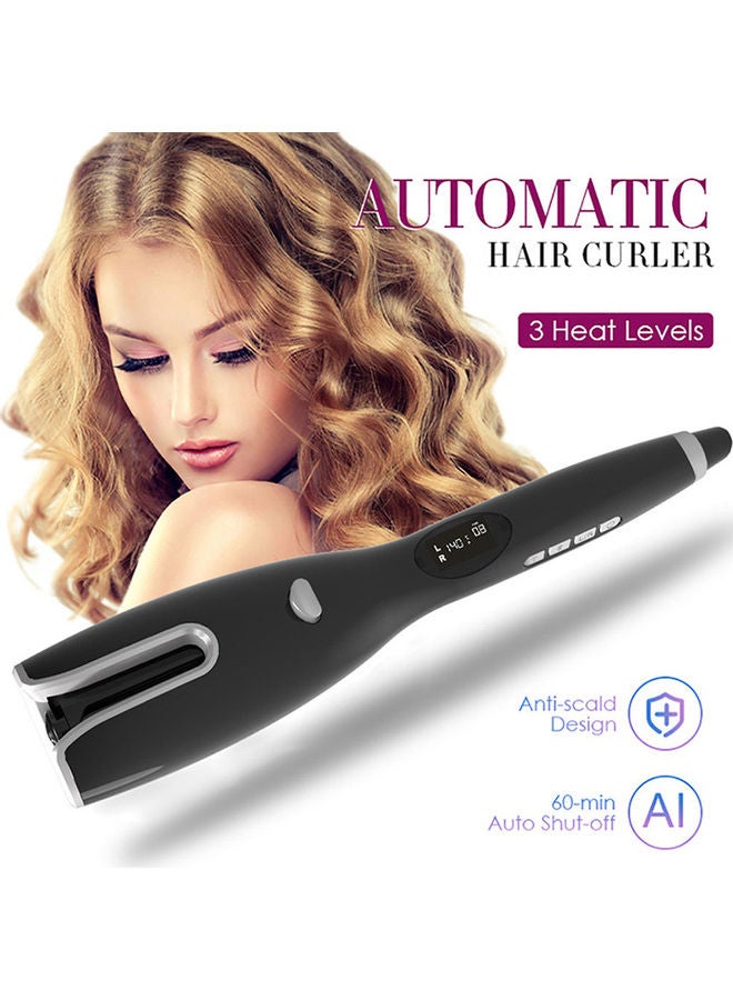 LCD Automatic Curling Iron Black