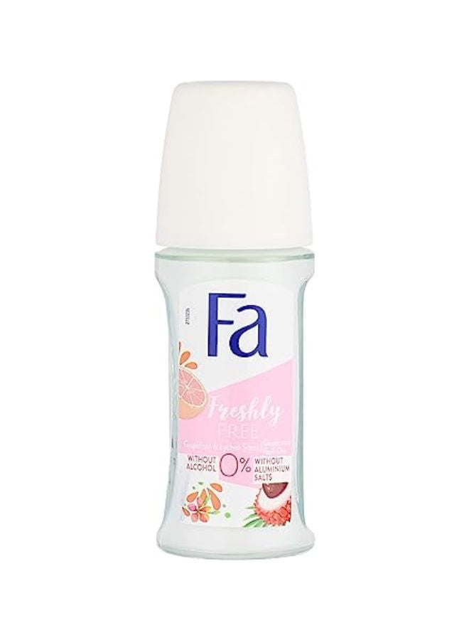 Freshly Free Roll-On Deodorant With Grapefruit And Lychee Scent 50ml