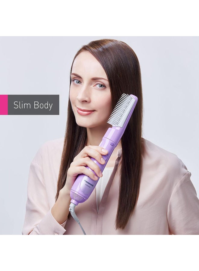 4-In-1 Hair Styler Blow Brush, Eh-Ka42 Violet/White - image 3