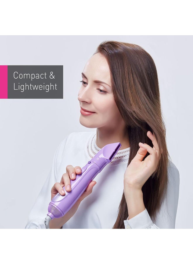 4-In-1 Hair Styler Blow Brush, Eh-Ka42 Violet/White - image 4