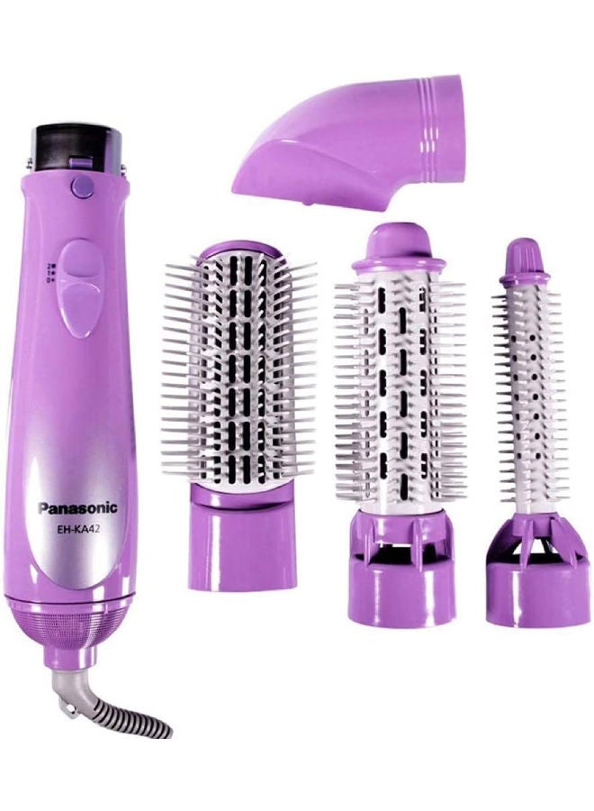 4-In-1 Hair Styler Blow Brush, Eh-Ka42 Violet/White