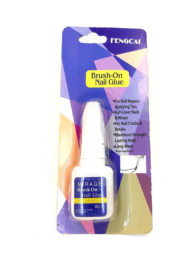 Mirage Brush On Nail glue Clear