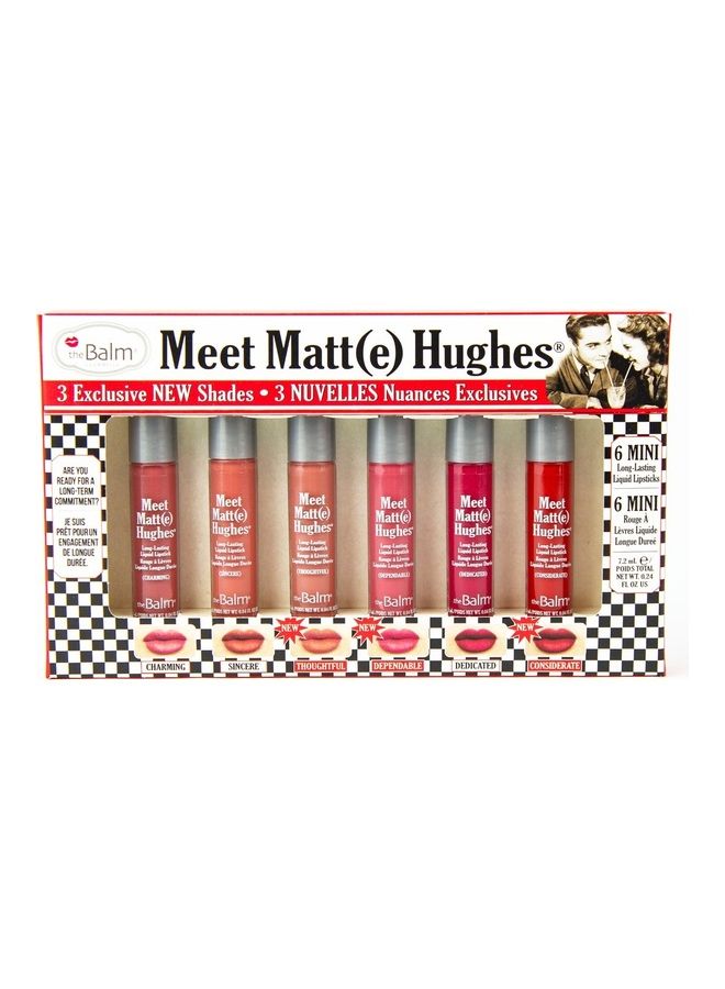 Pack of 6 Meet Matt(e) Hughes Lipstick Multicolour