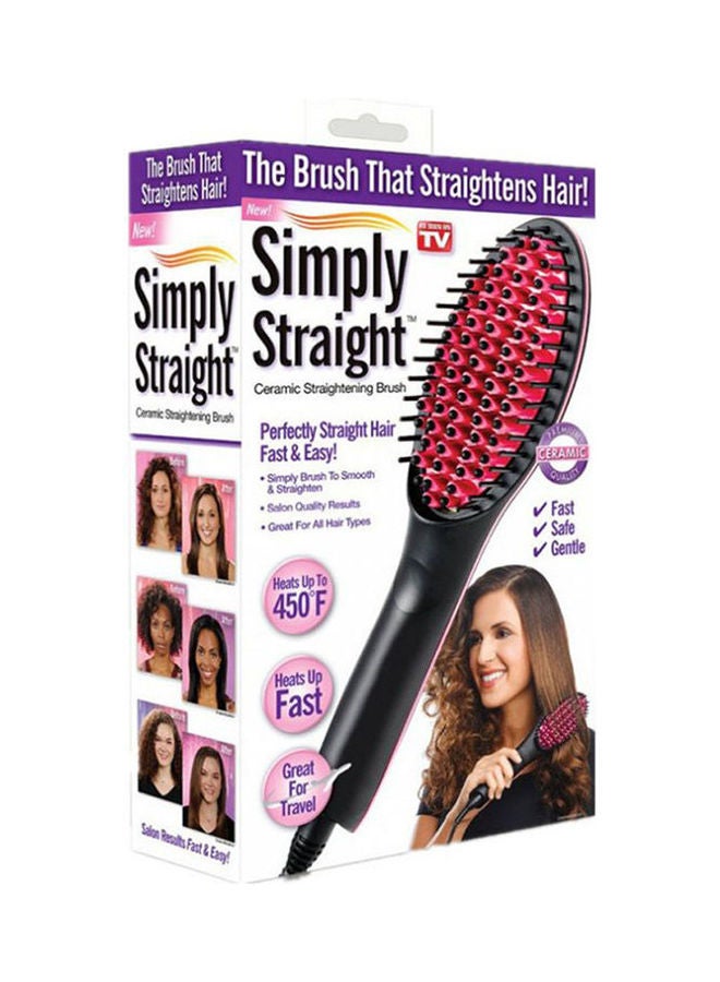 Ceramic Straightening Brush Black/Pink
