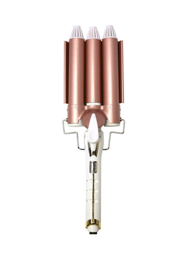 Egg Roll Water Corrugated Curling Iron Rose Gold/White 33.5x8.6cm