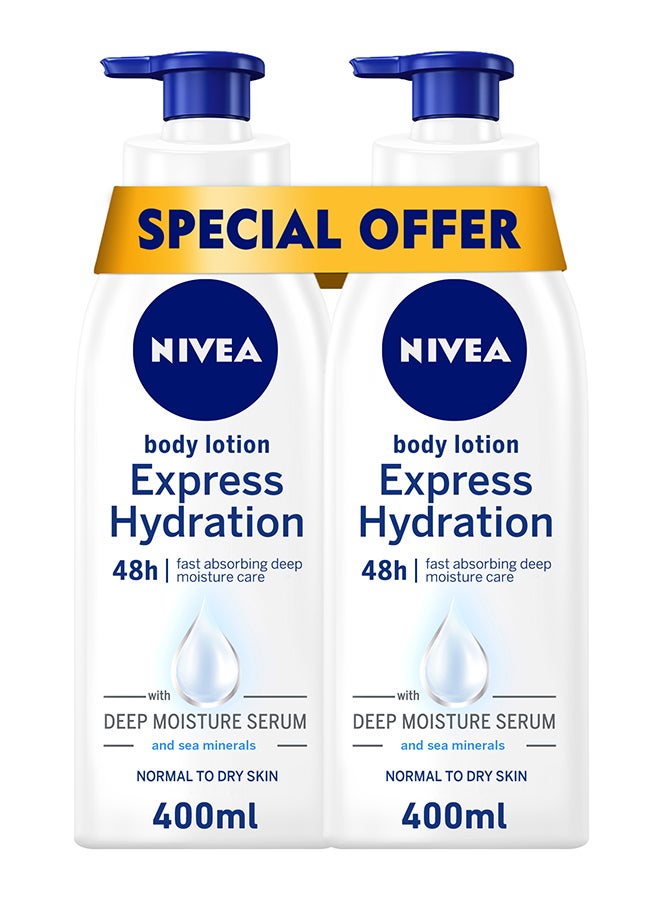Pack of 2 Express Hydration Body Lotion Sea Minerals 400ml
