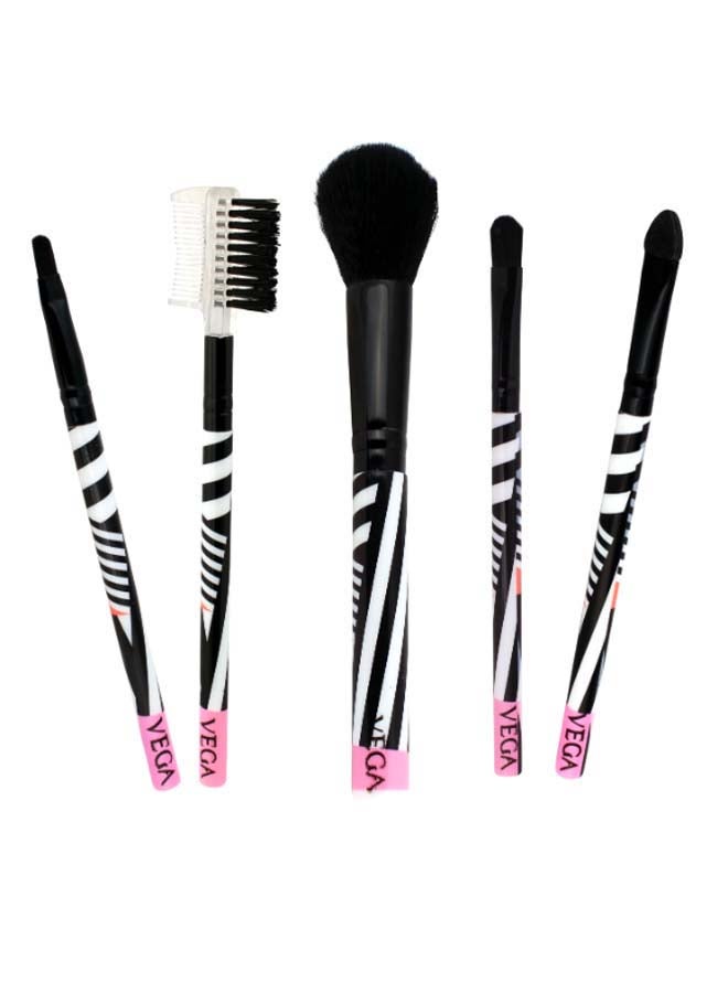 5-Piece Multiple Brush Set White/Black