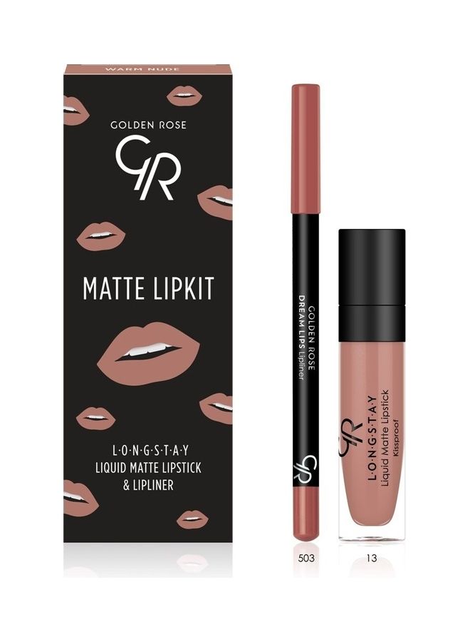 Long Stay Liquid Matte And Lipliner Lipkit Set Multicolour
