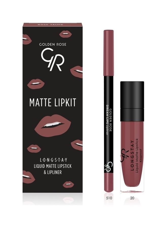 Long Stay Liquid Matte And Lipliner Lipkit Set Multicolour