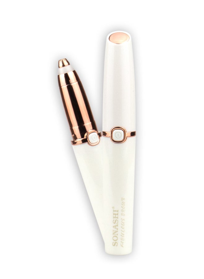 2-Piece Brows Hair Remover Set With Straightener SHS-2082 + SLD-823 White/Gold - image 3