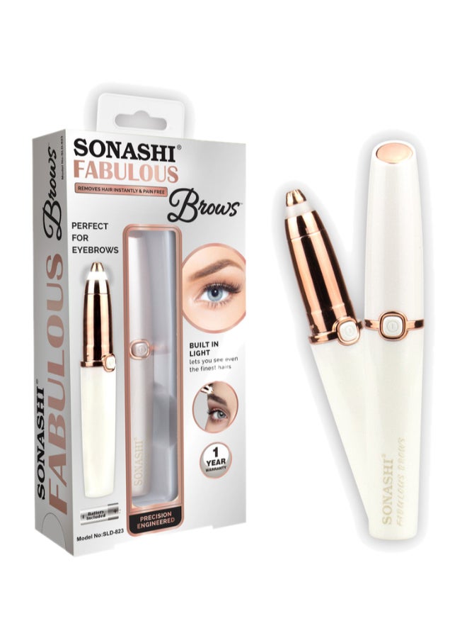 2-Piece Brows Hair Remover Set With Straightener SHS-2082 + SLD-823 White/Gold - image 9