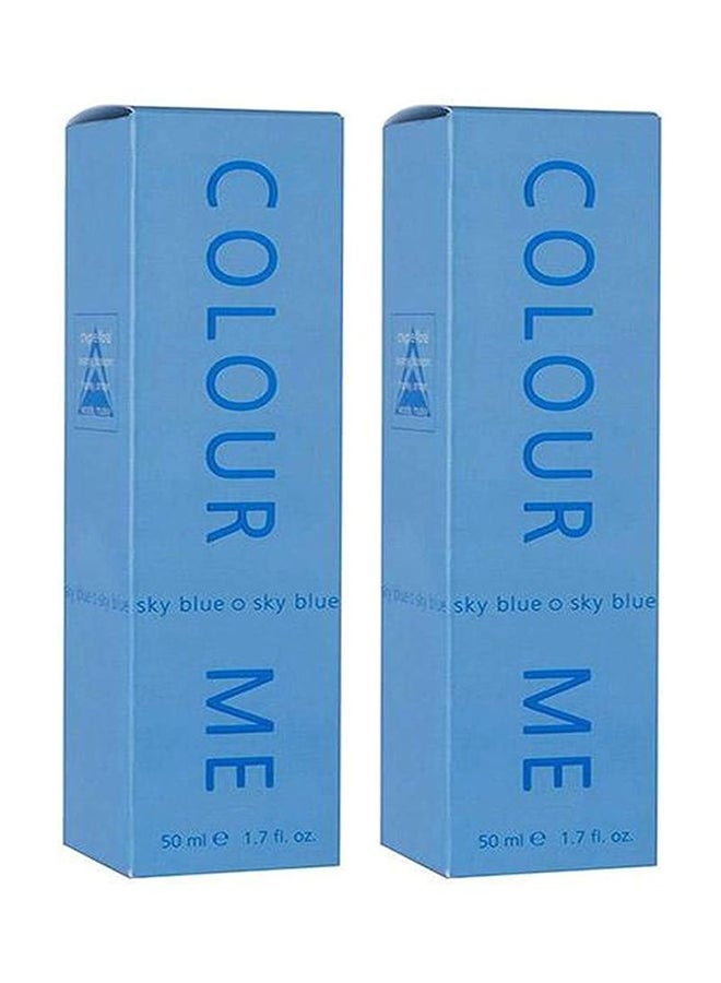 2-Piece Colour Me Sky Blue EDT 50ml