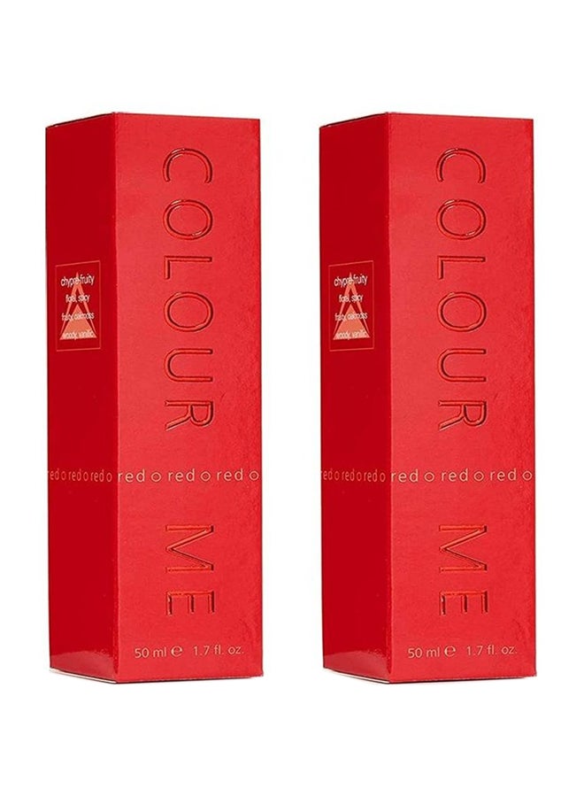 2-Piece Colour Me Red EDT 50ml