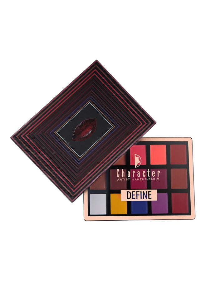 15-Shade Lip Define Palette Multicolour