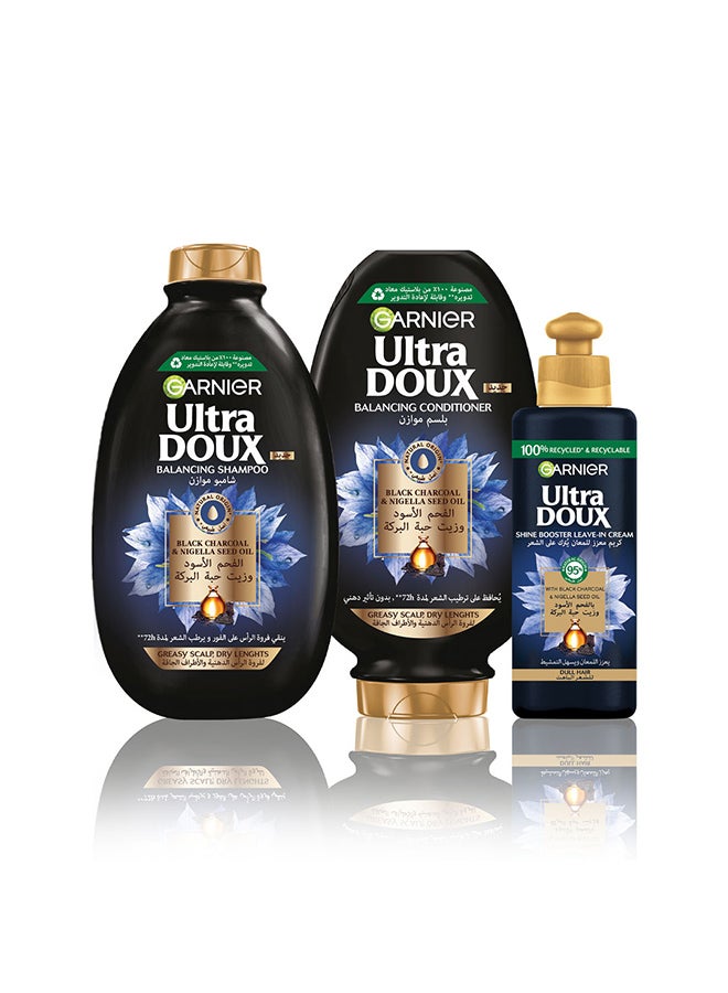 Ultra Doux Balancing Shampoo Black Charcoal Nigella Seed Oil 200ml - image 3