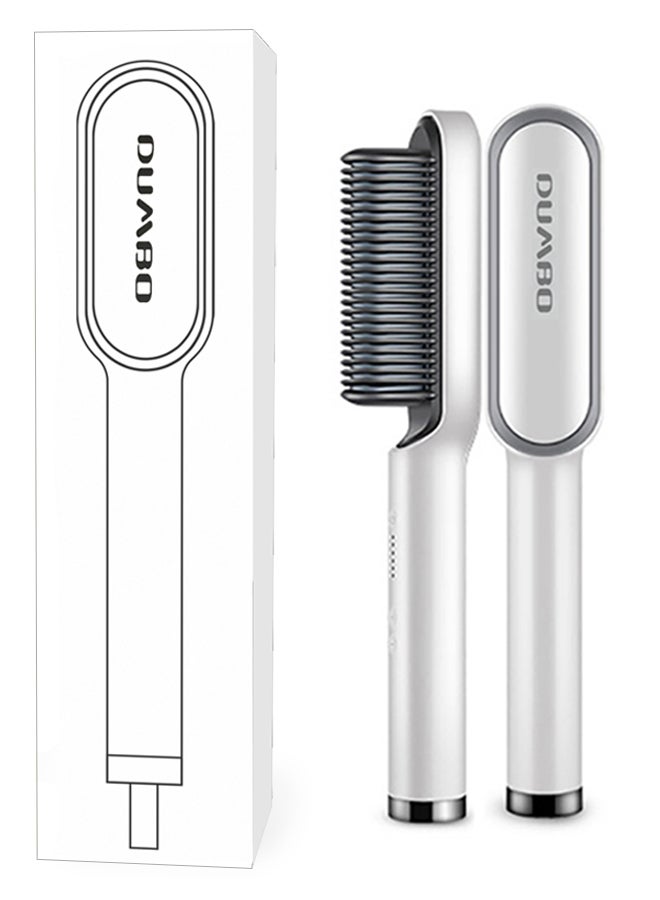 Automatic Splint Straightener Curling Hair Comb Silver 3*27cm