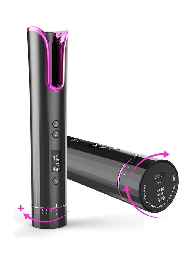 Cordless Automatic Hair Curler Black 9.06x1.65x1.89cm