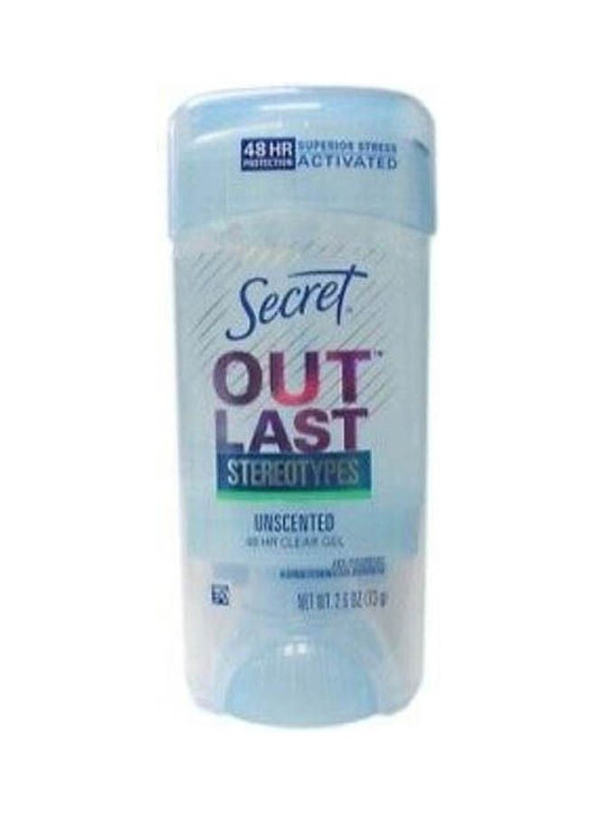 Outlast Sterotypes Unscented, Clear Gel 75ml