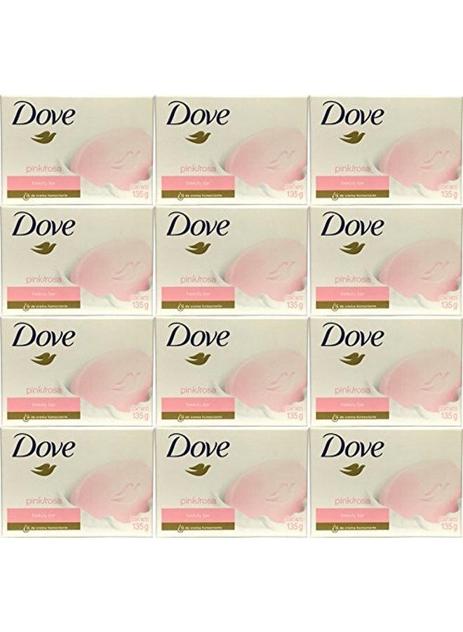 Pack Of 12 Rosa Beauty Bar Pink 135grams