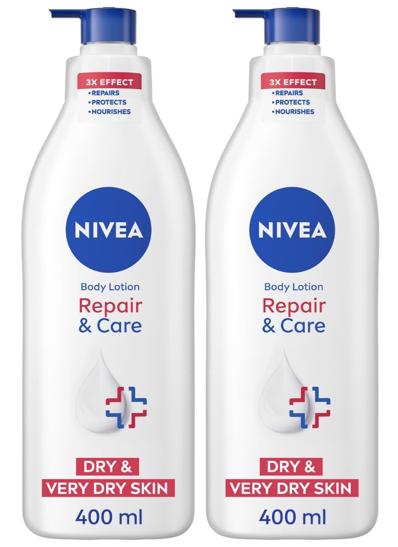 Repair And Care Body Lotion, Dexpanthenol, Very Dry Skin Multicolour 2x400ml