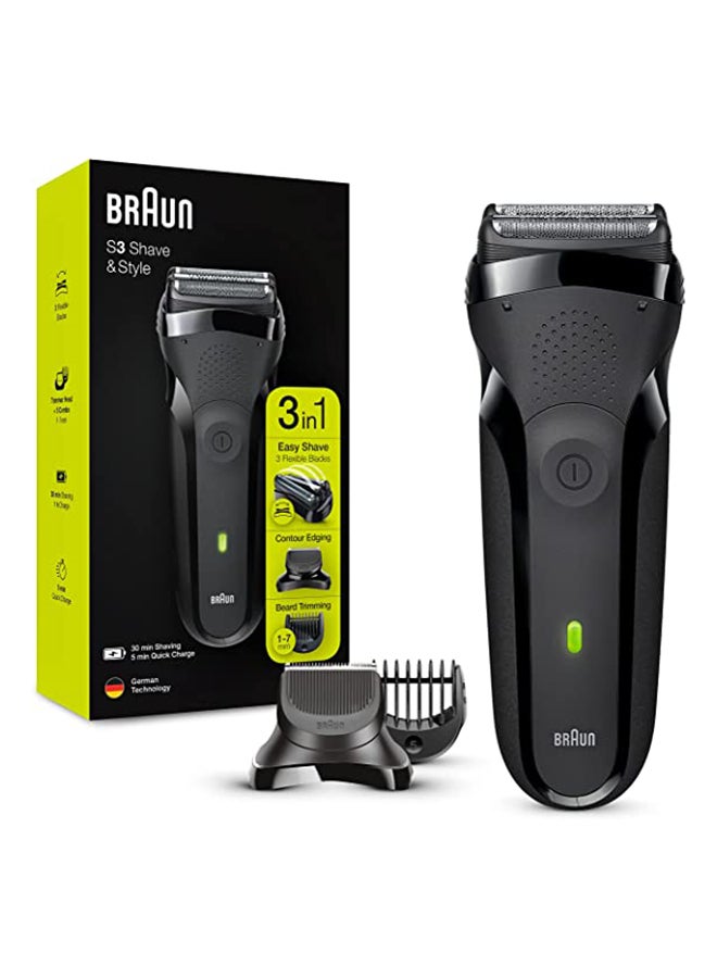 Series 3 Shave&Style 300Bt Electric Shaver, Razor For Men Black