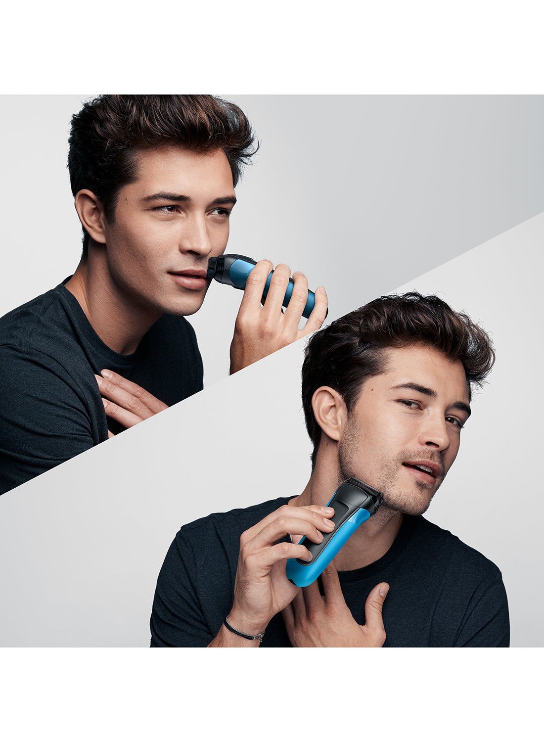 Braun Series 3 310 Electric Shaver, Wet&Dry Rechargeable and Cordless Razor for Men Black/Blue - image 4