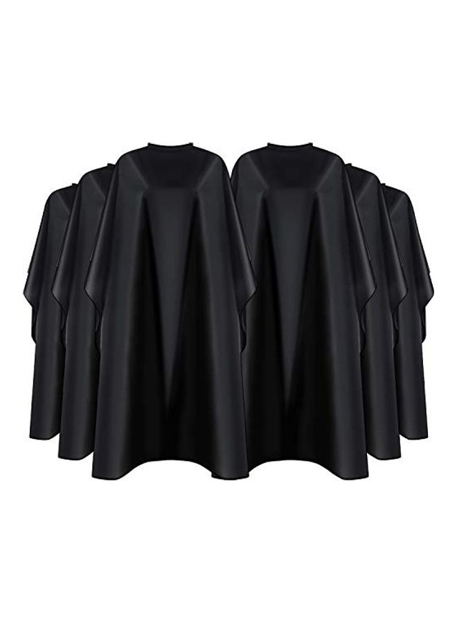 6-Piece Professional Hair Cutting Cape Black 55x35inch