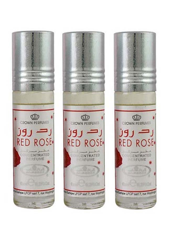 3-Piece Red Rose Concentrated Perfume Oil 6x3ml