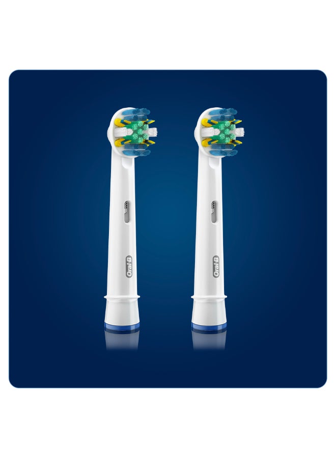 Floss Action Rechargeable Electric Toothbrush Replacement Heads, Deep Cleaning Between Teeth, Micro Bristles for Effective Plaque Removal, Pack of 2 - image 3