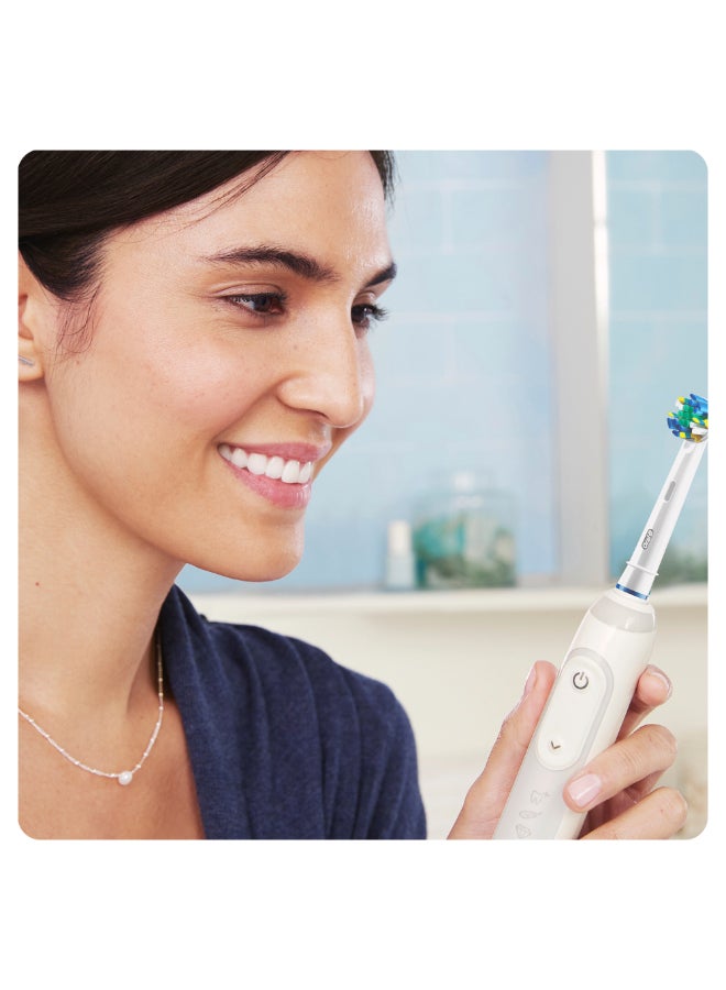 Floss Action Rechargeable Electric Toothbrush Replacement Heads, Deep Cleaning Between Teeth, Micro Bristles for Effective Plaque Removal, Pack of 2 - image 4