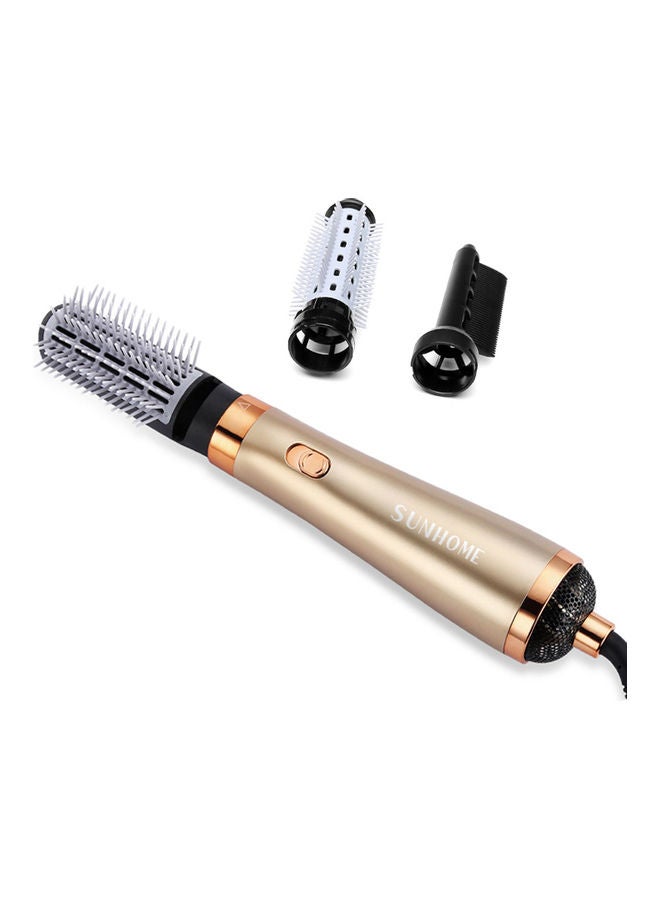 3-In-1 Hair Dryer Brush Gold/Black