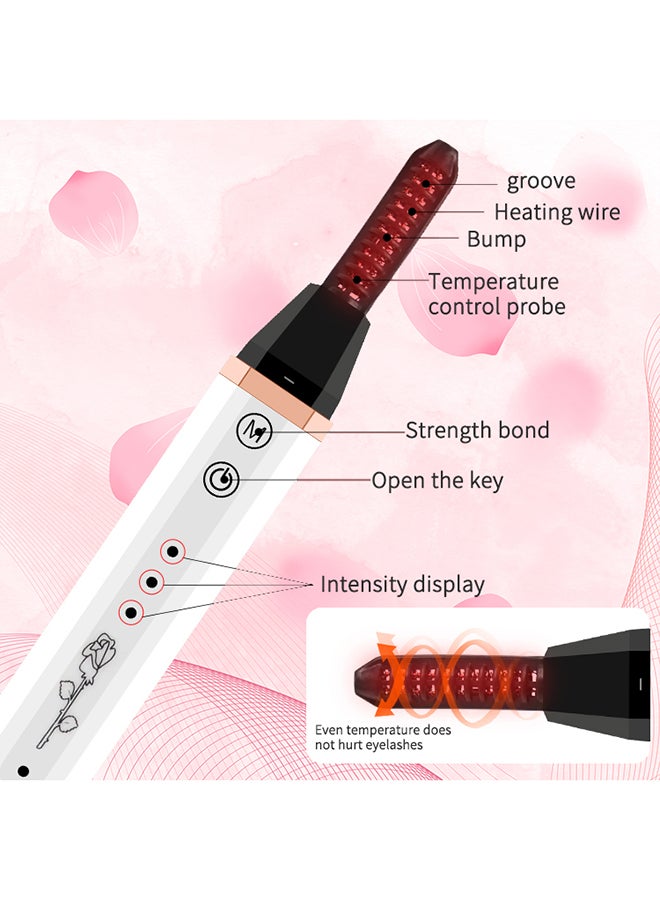 USB Rechargeable Electric Eyelash Curler For Quick Natural Curling Black - image 2