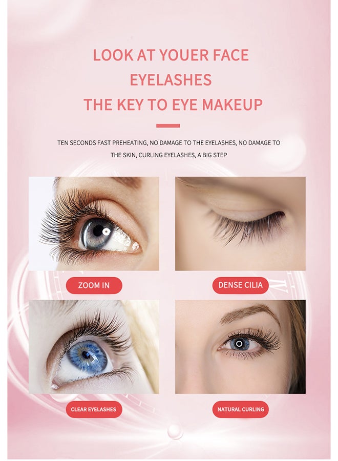 USB Rechargeable Electric Eyelash Curler For Quick Natural Curling Black - image 3