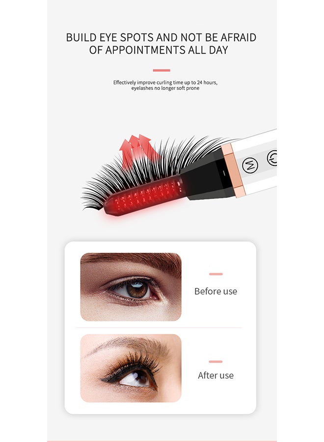 USB Rechargeable Electric Eyelash Curler For Quick Natural Curling Black - image 5