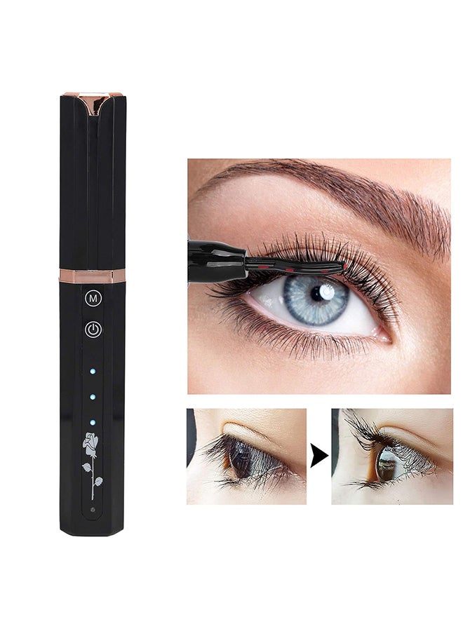 USB Rechargeable Electric Eyelash Curler For Quick Natural Curling Black - image 7